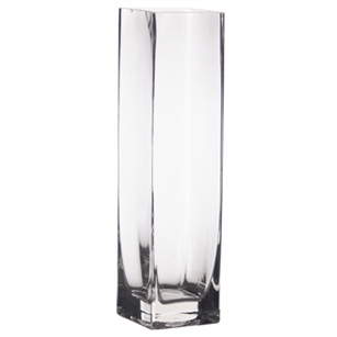 Square Glass vase 4x4x14