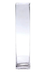 Square Glass vase 4x4x24"h