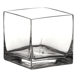 Cube Glass Vase 4x4x4