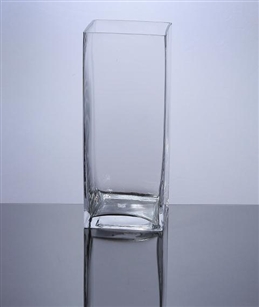Square Glass Vase 5x5x8"h