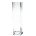 Block Glass Vase 6x6x24"h