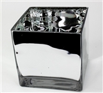 Cube Glass Vase 6x6x6, High Gloss, Mirror Finish
