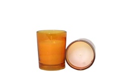 Votive with Candle - Amber (Case of 25)