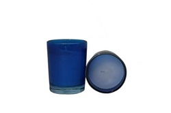 Votive with Candle - Blue (Case of 25)