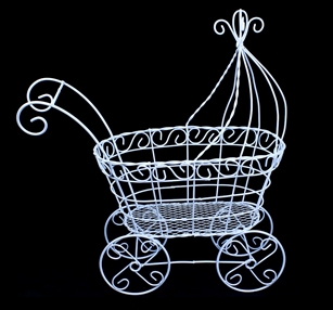 Wired Baby Carriage, Stroller 14" x 7" x 15"h