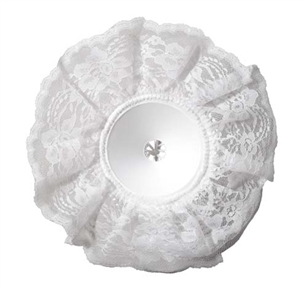 9" LOMEY® Bouquet Collar, White Lace, 24/case