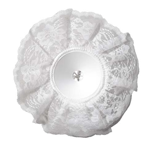 9" LOMEY® Bouquet Collar, White Lace, 6 pack