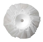 9" LOMEY® Bouquet Collar, White Tulle, 24/case