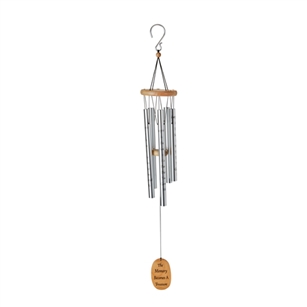 OASIS® Wind Chimes - Foot Prints, 40" Silver