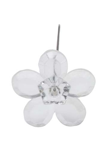 LOMEY™ Retro Flower Pin, Clear, 200/case