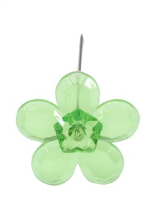 LOMEY™ Retro Flower Pin, Apple Green, 200/case