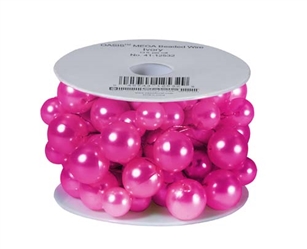 OASIS™ Mega Beaded Wire, Strong Pink, 1 pack