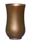 9" Hurricane Vase, Caramel Ice, 4/case