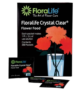 Floralife CRYSTAL CLEAR® Flower Food 300, 1Qt./1L packet, 100 box, 100 pack