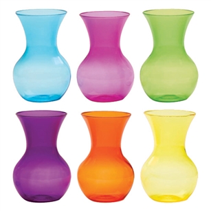 7" Sweetheart Vase, Fiesta Assortment,  Pack Size: 24