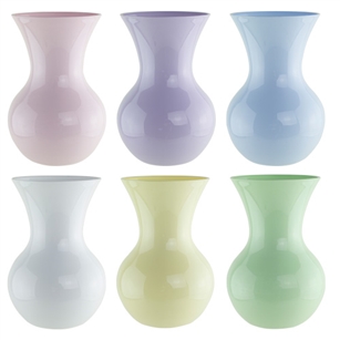 7" Sweetheart Vase, Seaside Pastel Assortment,  Pack Size: 24