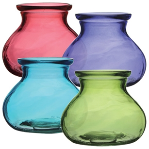 5" Rosie Posie Vase, 4-color Vintage Asst.,  Pack Size: 12