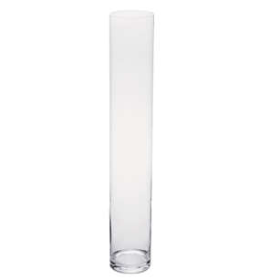 4" x 24" Cylinder Vase, Crystal,  Pack Size: 2