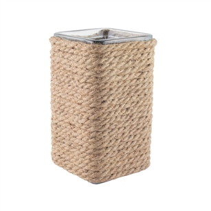 4 1/8" x 4 1/8" x 8" Square, Natural Rope,  Pack Size: 6