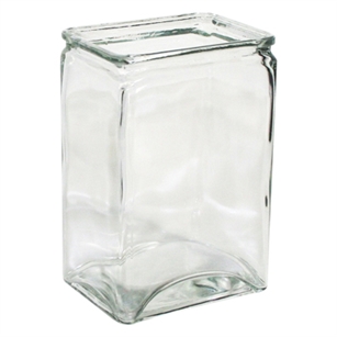 4" x 3" x 6" Rectangle Vase, Crystal,  Pack Size: 12