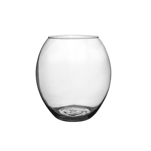 6" Oval Bubble Vase, Crystal,  Pack Size: 12