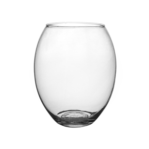 8" Oval Bubble Vase, Crystal,  Pack Size: 6