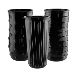 8 1/2" Rose Vase Asst., Black,  Pack Size: 12