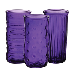 8 1/2" Rose Vase Asst., Violet,  Pack Size: 12