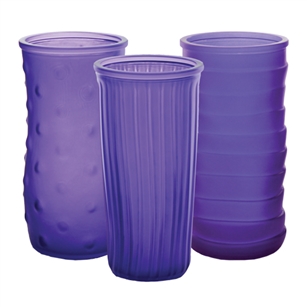 8 1/2" Rose Vase Asst., Violet Frost,  Pack Size: 12