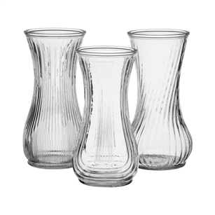 8 1/2" Rose Vase Asst, Crystal,  Pack Size: 24