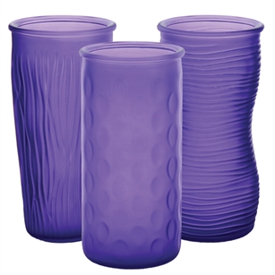 9 3/4" Rose Vase Assortment, Violet Frost,  Pack Size: 12