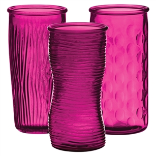 9 3/4" Rose Vase Assortment, Raspberry,  Pack Size: 12