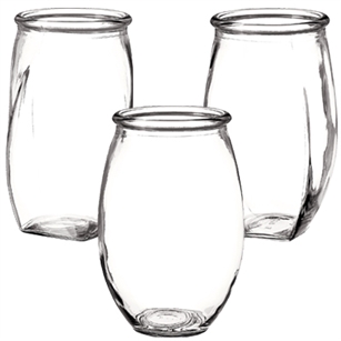 9" Trio Vase Asst, Crystal,  Pack Size: 12