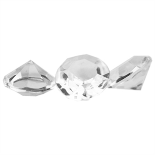 Diamond Gems - 16 mm, Crystal,  Pack Size: 5