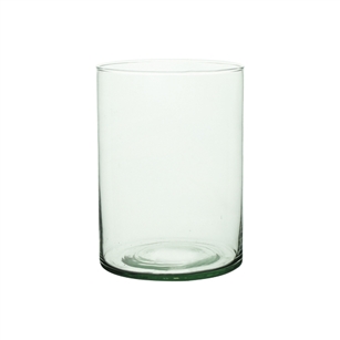 8" Cylinder Hurricane Vase, Crystal,  Pack Size: 4