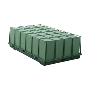 1 2/3 Brick Cage with Aquafoam, Green,  Pack Size: 6