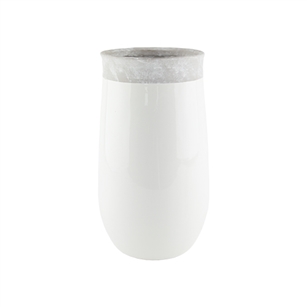 11 1/2" Dane Vase, White,  Pack Size: 2