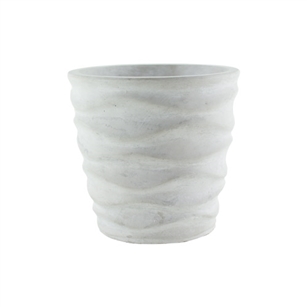 5 1/4" Urban Wave Planter, White Chalk,  Pack Size: 6