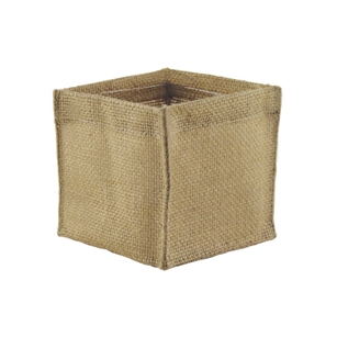 5" Square Burlap Cover, Natural Burlap,  Pack Size: 144