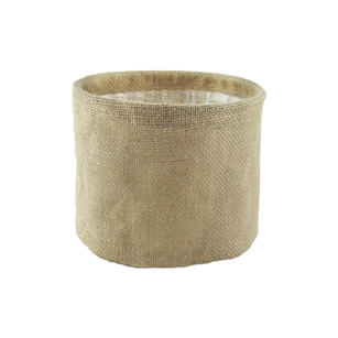 5 1/4" Round Burlap w/S Liner, Natural Burlap,  Pack Size: 24