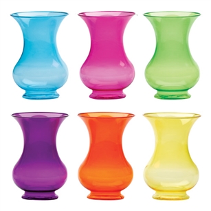 8 1/2" Pedestal Vase, Fiesta Assortment,  Pack Size: 12