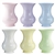 8 1/2" Pedestal Vase, Seaside Pastel Assortment,  Pack Size: 12