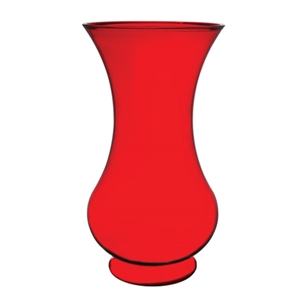 9 3/4" Pedestal Vase, Ruby,  Pack Size: 12