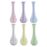 9" Bud Vase Asst, Seaside Pastel Assortment,  Pack Size: 18