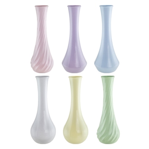 9" Bud Vase Asst, Seaside Pastel Assortment,  Pack Size: 18