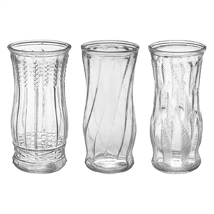 8 1/2" Rose Vase Asst., Crystal,  Pack Size: 12