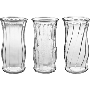 9 3/8" Rose Vase Asst., Crystal,  Pack Size: 24