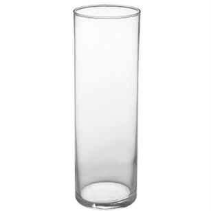3 1/2" x 10 1/2" Cylinder Vase, Crystal,  Pack Size: 12