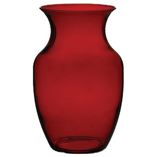 8" Rose Vase, Ruby,  Pack Size: 6