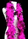 Chandelle Boas - 50 Gram - Fuchsia w/Black Tips